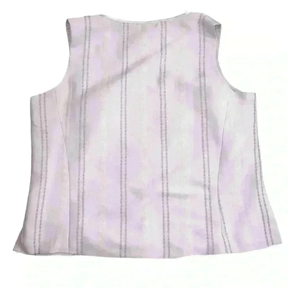 Norton McNaughton Womens Purple Striped Sleeveless Career Blouse 16W - Picture 3 of 4